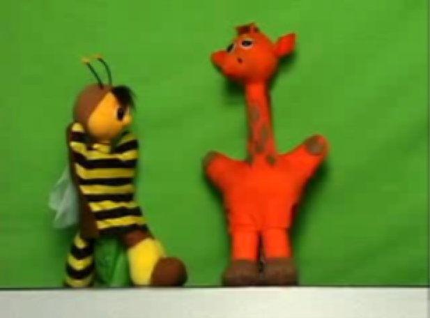 Screenshot of film shown to language-learning participants.